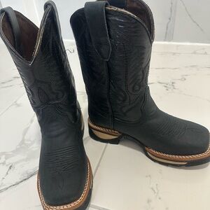 El General Black and Brown Kids Cowboy Boots